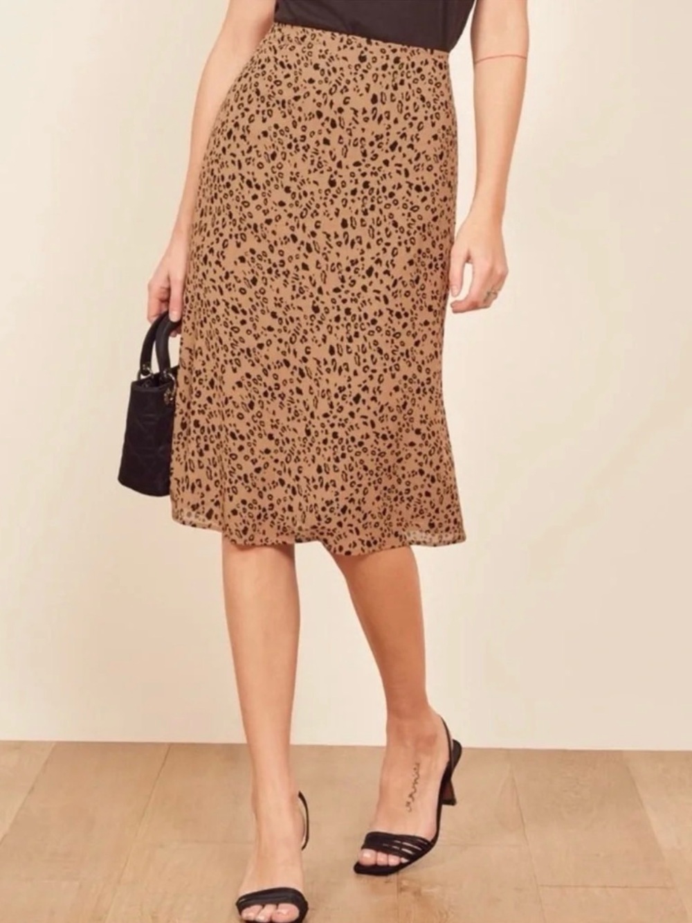 Reformation Mia Animal Print Skirt